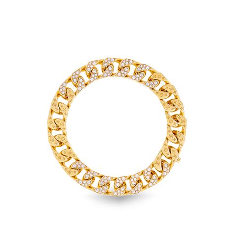 gold chain strap louis vuitton|Cuban Chain Bracelet, Yellow Gold and Diamonds .